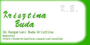 krisztina buda business card